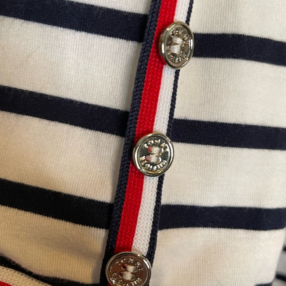Tommy Hilfiger Womens Size Calling Sleeve Knit Top Striped Nautical Vibes 3362 - Picture 4 of 9